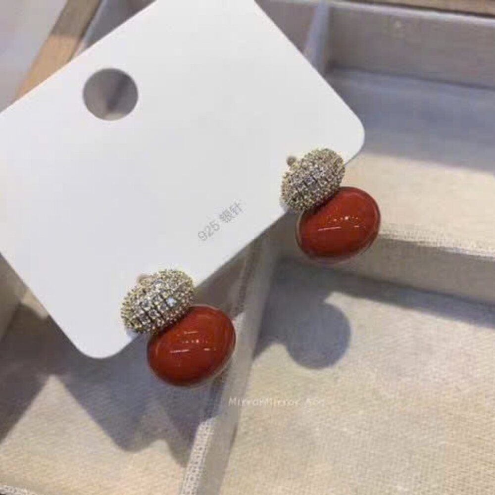 Red earrings